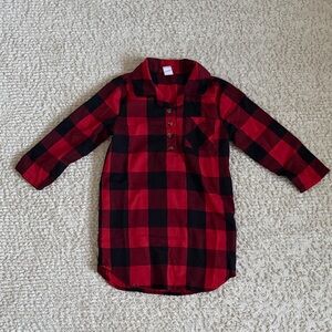 Old Navy Red and Black Buffalo Check Checkered Plaid Nightgown